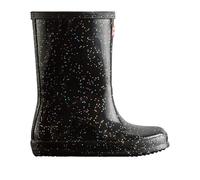 (9 UK Child, Black) Hunter Girls First Giant Glitter Wellington Boots
