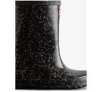 Hunter Girl's Kids First Giant Glitter Wellingtons - Black