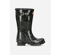 Hunter Girls Original Giant Glitter Wellingon Boots in Black - Black - EU 31 UK 12