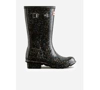 Hunter Girls Original Giant Glitter Wellington Boots in Black - Black - EU 32 UK 13