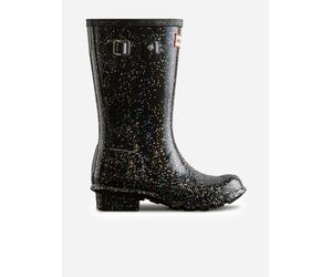 Hunter Girls Original Giant Glitter Wellington Boots in Black - Black - EU 37 UK 4