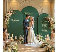 Hunter Green Arch Backdrop Cover 7.2ft 6.6ft 6ft Arch Cover Set of 3 Arch Covers Stretchy Backdrop for Wedding Party Baby Shower Birthday Photography Spandex Arch Stand Covers Backdrop Curtains Decor
