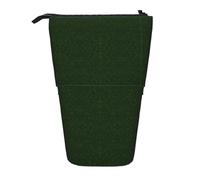 Hunter Green Floral Petal Print Pencil Case Organizer with Zipper Pencil Case Organizer for Adults