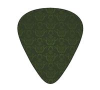 Hunter Green Floral Petals Pattern 12-Pack Guitar Picks Set â€“ Unique Single-Sided Printed Picks With Abs Material For Acoustic, Electric Guitars & Ukuleles