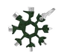 Hunter Green Floral Petals Pattern 19-in-1 Snowflake Multi Tool, Stainless Steel Metal Snowflake Multitool with Keychain, Compact & Portable Tools for Outdoor Camping Survival Daily Use Gift for Men