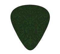 Hunter Green Floral Petals Pattern Guitar Picks Set-Premium Abs Material,Various Thicknesses-Enhance Your Playing Experience
