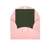 Hunter Green Floral Petals Pattern Patterned Pink holiday cards, thank you cards for anniversaries and birthdays