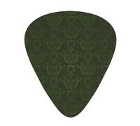 Hunter Green Floral Petals Pattern Premium Bass Electric Guitar Picks,Guitar Plectrum For Unparalleled Musical Experience