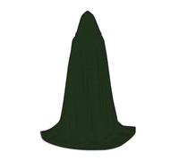 Hunter Green Floral Petals Pattern Print Hooded Cloak Cape Halloween Witch Costume For Men And Women Cosplay Costumes