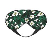 Hunter Green Floral Petals Pattern Print Sleep Mask, Soft Breathable Eye Cover for Travel, Shift Work & Meditation