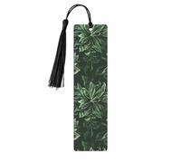 Hunter Green Floral Petals Pattern Printed Metal Bookmarks M - Black Lightweight Aluminium Book Marker for Books, Journals & Gifts, Ideal Book Lovers, Holiday Decor & Crafts