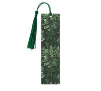 Hunter Green Floral Petals Pattern Printed Metal Bookmarks M - Dark Green Lightweight Aluminium Book Marker for Books, Journals & Gifts, Ideal Book Lovers, Holiday Decor & Crafts