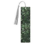 Hunter Green Floral Petals Pattern Printed Metal Bookmarks M - Gray Lightweight Aluminium Book Marker for Books, Journals & Gifts, Ideal Book Lovers, Holiday Decor & Crafts