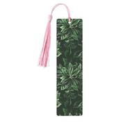 Hunter Green Floral Petals Pattern Printed Metal Bookmarks S - Pink Lightweight Aluminium Book Marker for Books, Journals & Gifts, Ideal Book Lovers, Holiday Decor & Crafts