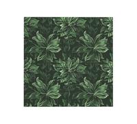 Hunter Green Floral Petals Pattern Printed Square Jigsaw Puzzle 16x16 CM, Puzzle Challenging Game for Adults Gifts, Family Fun Decorative Wall Decor
