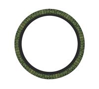 Hunter Green Floral Petals Pattern Thickened Steering Wheel Cover â€“ Durable, Non-Slip Car Steering Wheel Cover With Full-Print Design â€“ Universal Fit For Cars, Suvs, Trucks And Atvs