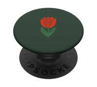 Hunter Green - Floral Vintage Tulip Flower PopSockets Adhesive PopGrip