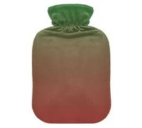 Hunter Green Red Gradient Hot Water Bottle with Cover for Pain Relief Hot Water Bag for Shoulder Pain, 2L