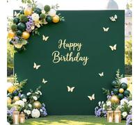 Hunter Green Square Arch Backdrop Cover 6.6FT x 6.6FT Arch Covers Stretchy Backdrop Spandex Fitted Arch Cover Balloon Photo Backdrops Covers for Wedding Birthday Party Graduation Baby Shower Decor