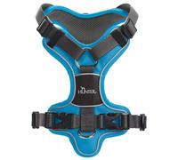 Hunter - Harness Divo - Dog harness size Hals 22-38 cm, Bauch 45-56 cm - Breite 1,5 cm, lightblue /grey