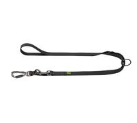 Hunter Havana Adjustable Dog Lead Black Plastic Coating 3-Way Adjustable Durable Tear-Resistant Weather-Resistant Easy Care Gunmetal Look Size: 20/200