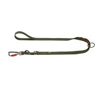 Hunter Havana Adjustable Dog Lead Green/Orange Plastic Coating 3-Way Adjustable Durable Tear-Resistant Weather-Resistant Easy Care Gunmetal Look Size: 20/200