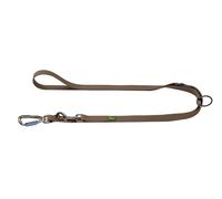 Hunter Havana Adjustable Dog Lead Taupe/Smoke Blue Plastic Coating 3-Way Adjustable Durable Tear Resistant Weather-Resistant Easy Care Gunmetal Look Size: 20/200