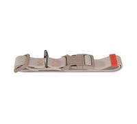 Hunter Havana Greige Dog Collar with Plastic Coating, Infinitely Adjustable, Click Closure, Durable, Tear-Resistant, Weather-Resistant, Easy Care, Gunmetal Look, Size: L