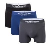 Hunter&Hawks 3 Pack Organic Cotton Boxers for Men | S-6XL | Mens Underwear with Soft Waistband, Breathable and Anti Chafing Boxers Men | Enjoy Freshness through the day Multicolor