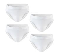 HUNTER&HAWKS Men's 4 pack Bamboo Briefs, S-6XL, Soft, Antibacterial and Breathable Underwear, Perfect Fitting, Cool Dry Mens Briefs, White, Multipack