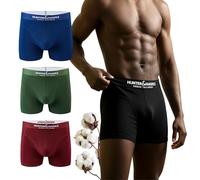 Hunter & Hawks Mens Organic Cotton Boxer Shorts 3 Pack Breathable | Mens organic cotton boxer shorts 3 pack. Soft, breathable, anti chafing underwear with comfortable elastic waistband.