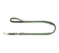 HUNTER Hilo Adjustable Dog Lead, Colour: Lime Green, Lightweight 3D Mesh Material, Non-Slip Nylon, Triple Adjustment, Quick-Drying, Weather-Resistant, Size: 15/200