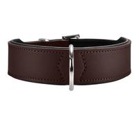 Hunter Hundehalsband Basic, 41-49 cm, brown/black
