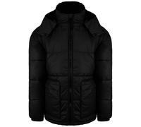 Hunter Interpid Mid Long Sleeve Zip Up Mens Black Puffer Coat MRO1410RTN_HUB