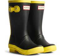 Hunter Junior Originals Boot Rubber Kid's Black/Illuminating Yellow Wellington Boots UK 4