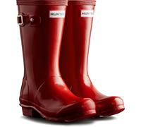 Hunter Junior Originals Gloss Boot Rubber Kid's Military Red Wellington Boots UK 3
