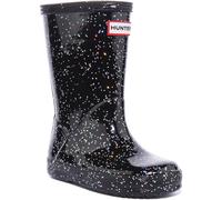 Hunter Kids First Glitter Slip On Wellington Unisex Boot Black UK Size 1- 13