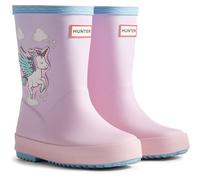 (, ) Hunter Kids First Unicorn Print Boot Rubber Girls's Blue Frost/ Parfait Pink Wellington Boots