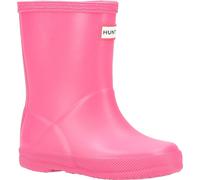 Hunter Kids Unisex First (Matte) Rubber Bright Pink Wellington Boots - Size UK 9