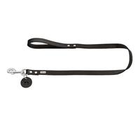 HUNTER Leash, 16/100 Soft genuine cow leather, black | Leather, simple, durable, supple, wrist strap, colour: black, size: 16/100
