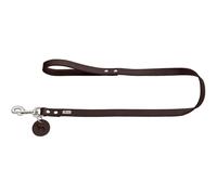 HUNTER Leash, 20/100 Soft genuine cow leather, dark brown