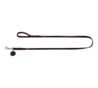 HUNTER Leash Solid Education, 11/200 Soft genuine cow leather, dark brown