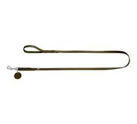 HUNTER Leash Solid Education, 16/150 67313 Soft genuine cow leather, olive | Cowhide Leather Hand Woven for Training & Everyday Use Colour: Olive Size 16/150