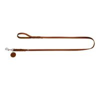 HUNTER Leash Solid Education, 16/150 Soft genuine cow leather, cognac