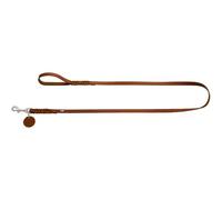 HUNTER Leash Solid Education, 16/150 Soft genuine cow leather, cognac | Cowhide Leather Hand Woven for Training & Everyday Use Colour Cognac Size 16/150