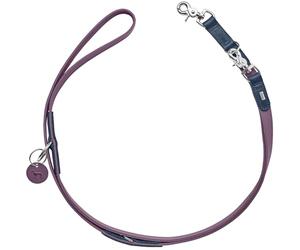 HUNTER LEMVIG Adjustable Dog Lead Colour: Purple/Dark Blue, Leather, 3-Way Adjustable, Durable and Comfortable, Elegant and Trendy, Made in Germany, Size: 20/200