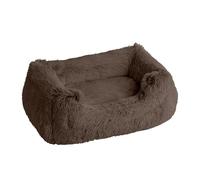 Hunter Loppa Dog Sofa Cuddly Sleeping Area with Removable Filling Easy Care Washable Cover Brown Size S