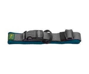 HUNTER Maldon Collar Petrol, Breathable Mesh, Robust Nylon, Silent & Allergy Friendly, Strain Relief, Integrated Address Label, Extra Light, Size: S
