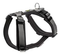 HUNTER Maldon UP Dog Harness, Colour: Black/Grey, Soft Padded and Comfortable, Highly Reflective by 3M Scotchlite, Adjustable to 4 Positions, with Padded Handle (from S-M), Size: XS-S