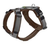 HUNTER Maldon UP Dog Harness, Colour: Brown/Grey, Softly Padded and Comfortable, Highly Reflective Thanks to 3M Scotchlite, Adjustable in 4 Positions,